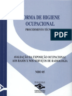 NHO 05 - Procedimento Técnico - Avaliação Da Exposição Ocupacional Aos Raios X Nos Serviços de Radiologia