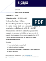 Data Sheet Tablero de Control para Planta de Osmosis