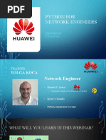 Python For Network Engineers - Huawei Presentation - Updated