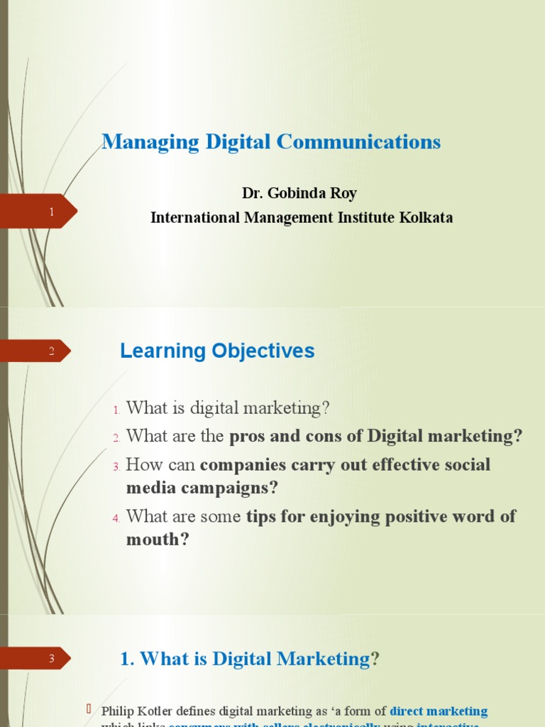 Managing Digital Communication Strategies | PDF | Digital Marketing ...