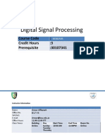 Digital Signal Processing Course