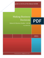 Edexcel A2 Unit 4a - Making Business Decisions