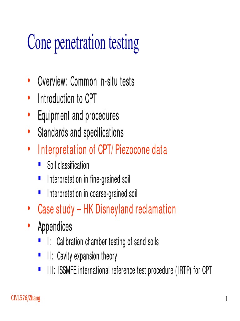 Interpreting Cone Penetration Test Results | PDF | Young's Modulus ...