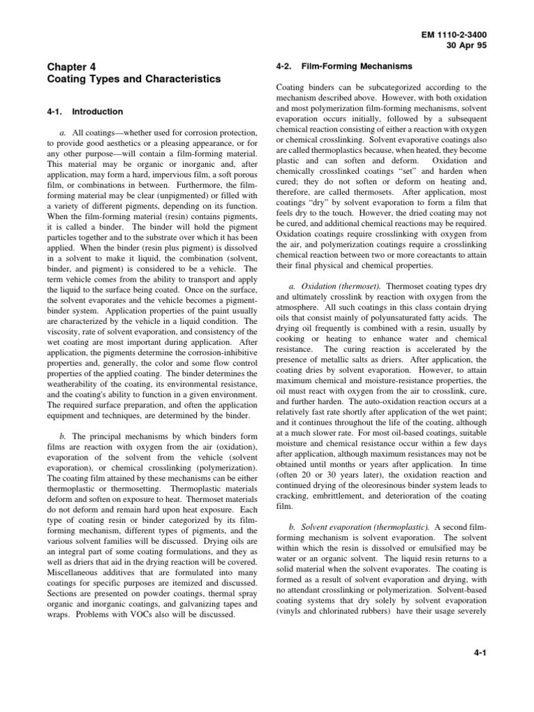 Coating Types | PDF