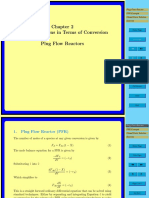 Design Equations in Terms of Conversion Plug Flow Reactors