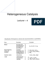 Heterogeneous Catalysis: Lecturer - 4