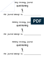 Thinking Strategy Journal Questioning