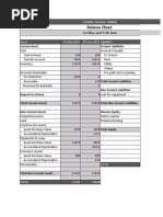 Format Excel For BS IS and CFS