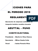 Elecciones para El Periodo 2019