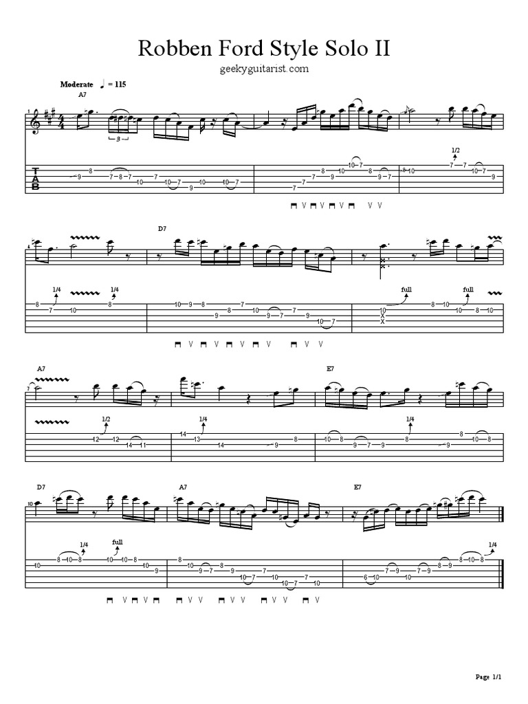 Robben Ford Guitar Solo Techniques | PDF