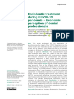 Endodontic Treatment During COVID-19 Pandemic - Economic Perception of Dental Professionals