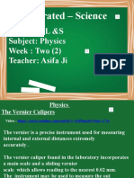 Integrated - Science: Form 3-D, L &S Subject: Physics Week: Two (2) Teacher: Asifa Ji