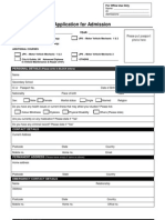 Admission Form July 2010