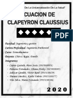 Taller Ecuacion de Clapeyron