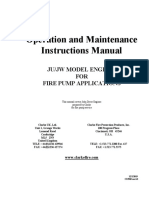 Operation and Maintenance Instructions Manual: Ju/Jw Model Engines FOR Fire Pump Applications