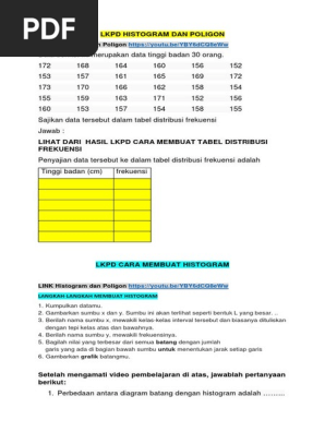 LKPD Membuat Histogram Dan Poligon PDF, 57% OFF
