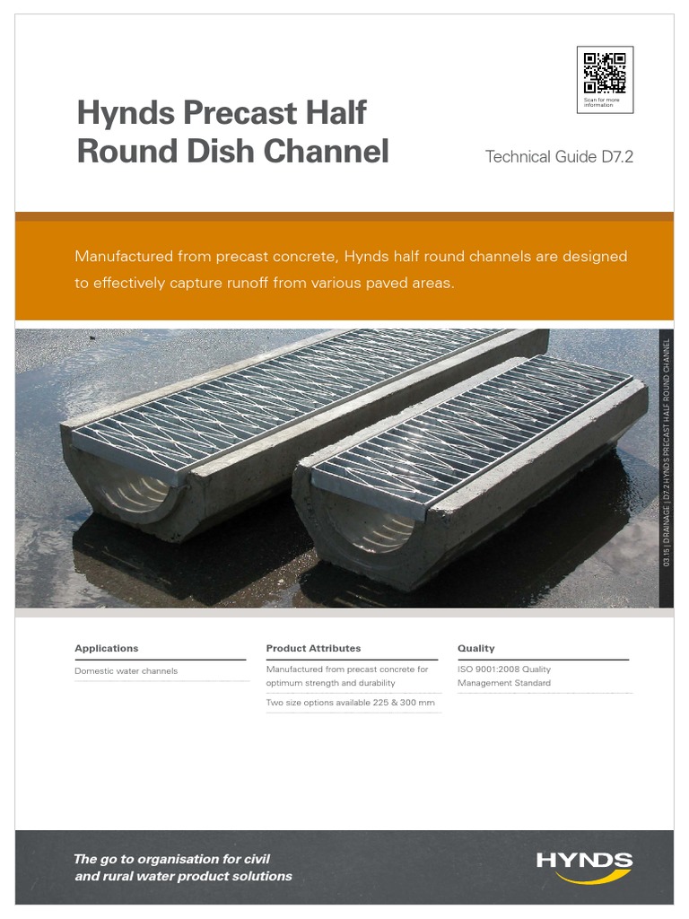 Hynds Precast Half Round Drainage Channel | PDF | Concrete | Precast ...