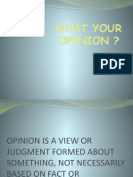 Xi-What Your Opinion