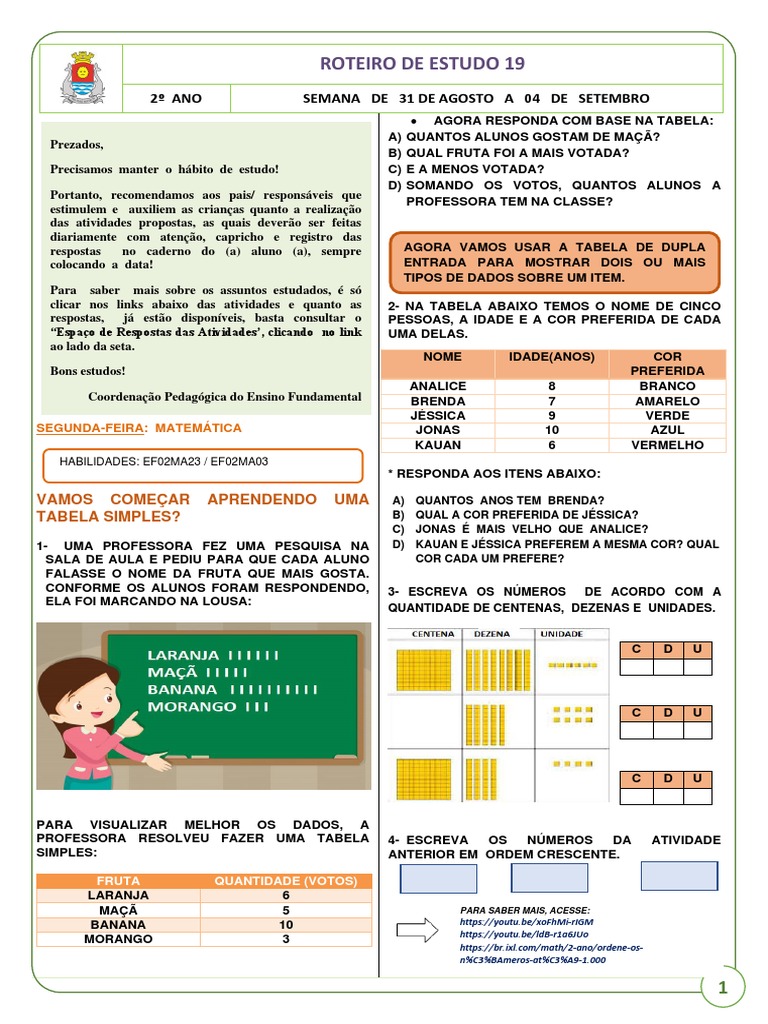 Roteiro de Estudo 19 2 Ano | PDF | Sapo | Sol