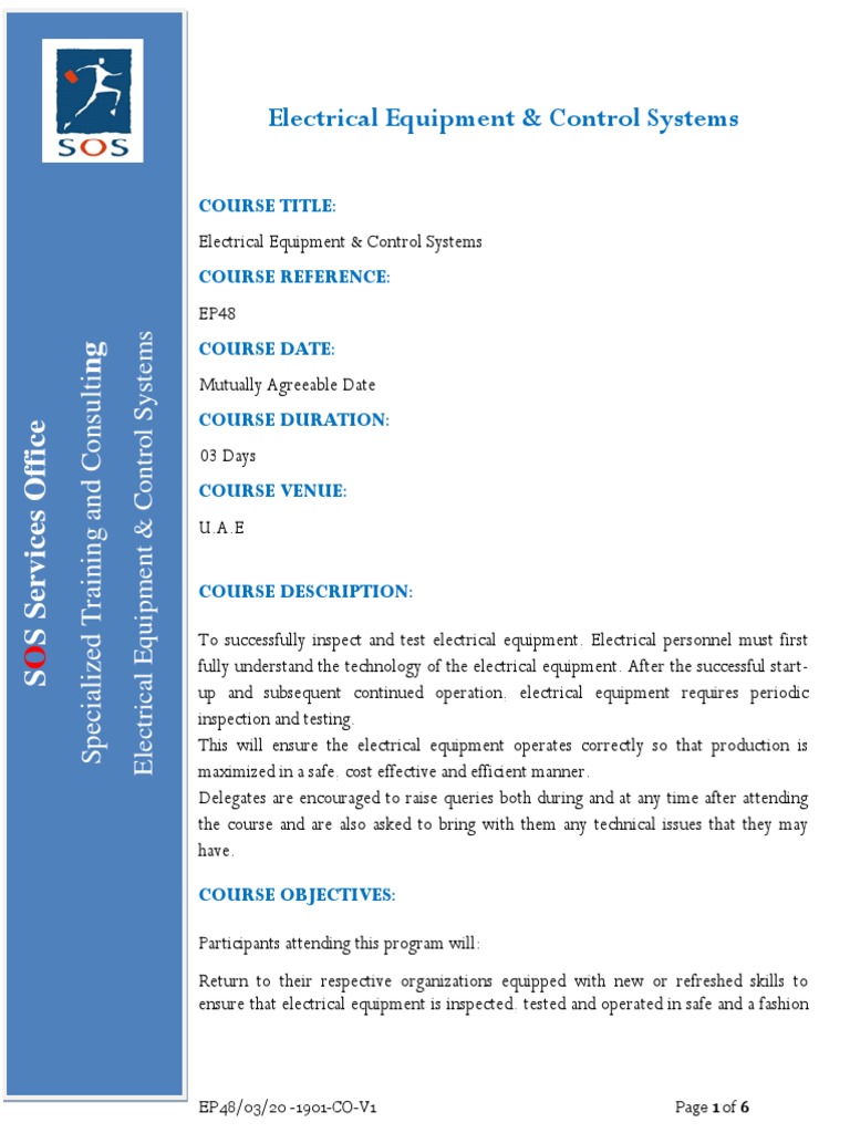 Electrical Equipment & Control Systems Download Free PDF