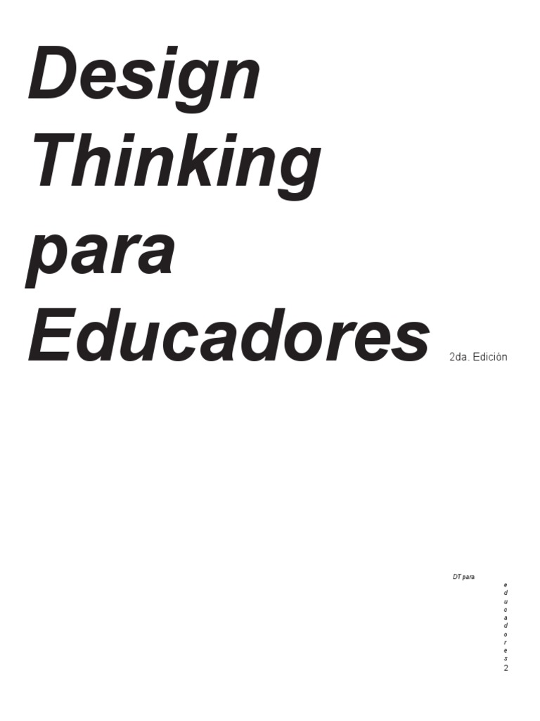 Design Thinking para Educadores en Aula | PDF | Plan de estudios ...