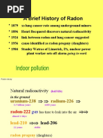 A Brief History of Radon: - 1879 Xs Lung Cancer Rate Among Underground Miners