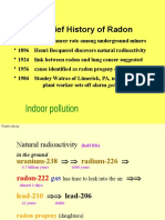 A Brief History of Radon: - 1879 Xs Lung Cancer Rate Among Underground Miners