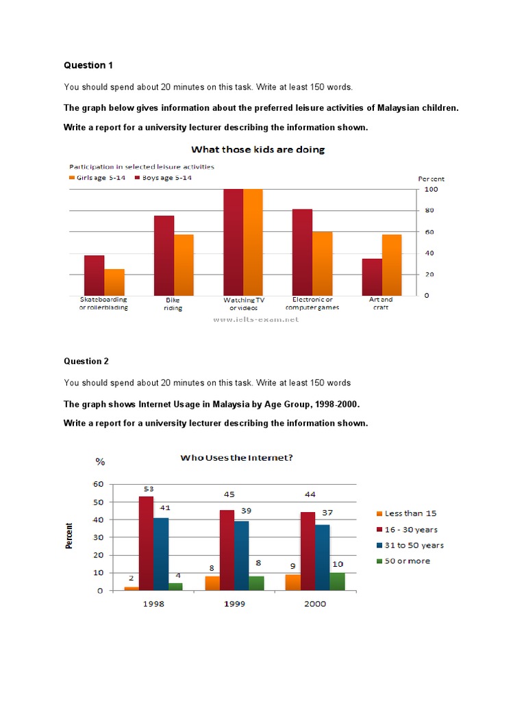 Exercise 1-Bar Graphs | PDF | Internet | Information Technology