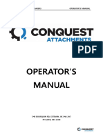 Conquest Hydraulic Breakers Operator'S Manual