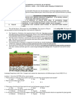 Learning Activity in Science Quarter 4 - Module 1: Soil - Its Types and Characteristics