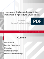 Preliminary Study On Advisory System Framework in Agricultural Environment