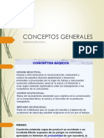 Conceptos Generales: Higiene Ocupacional