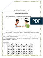 Atividade Matemática Números Pares e Ímpares