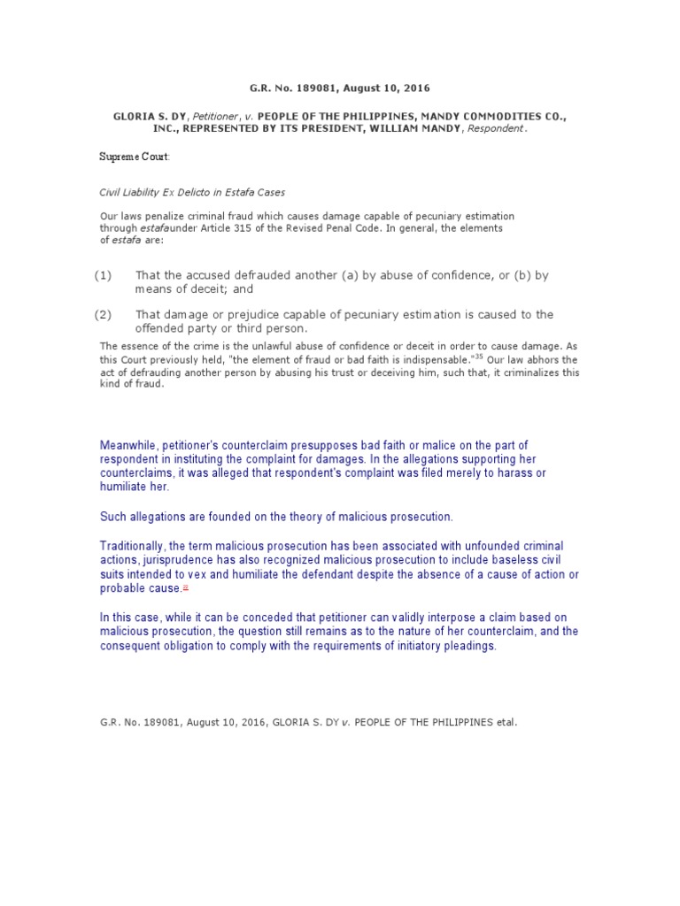 Research On Estafa | PDF