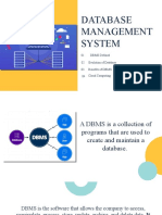 Database Management System: 01 02 Evolution of Database DBMS Defined