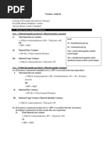 Variance ANALYSIS 