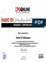 Certificate Radio101