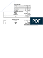 Calculation of Cement and Sand for Plastering Excel Sheet