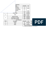 Calculation of Brick Masonry Estimating Quantity Excel Sheet
