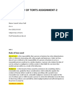 Law of Torts Assignment Analysis