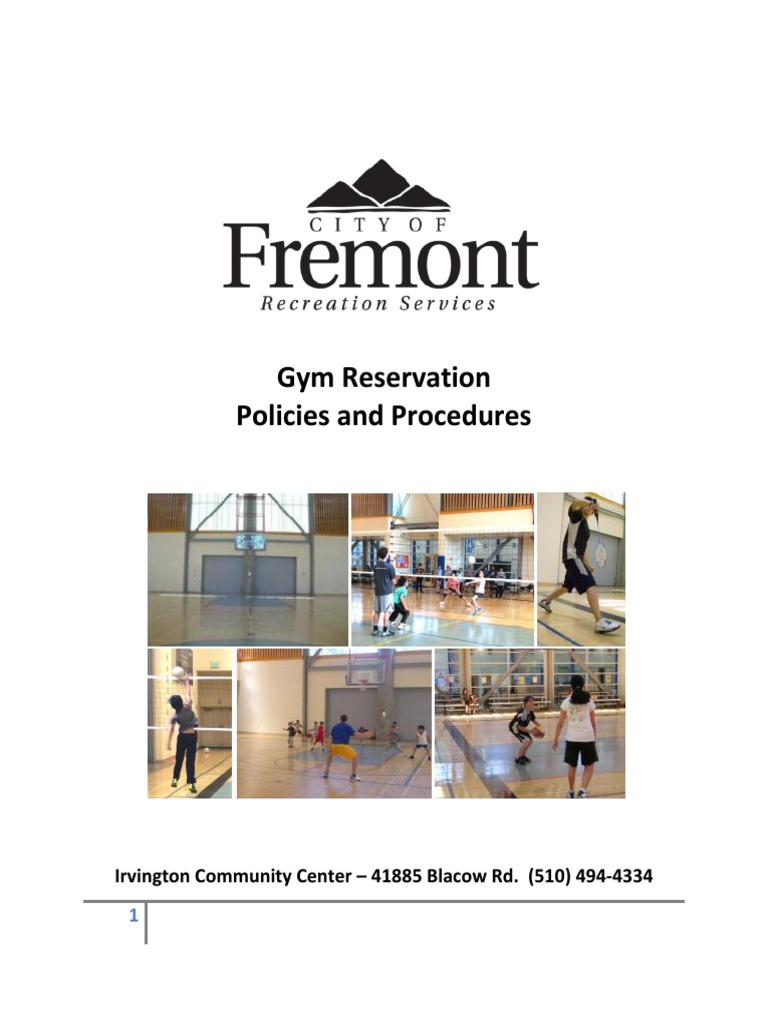 Gym Reservation Policies and Procedures Feb. 12 2018 Download Free