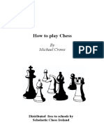 How to Play Chess (Inglés) Autor Michael Crowe