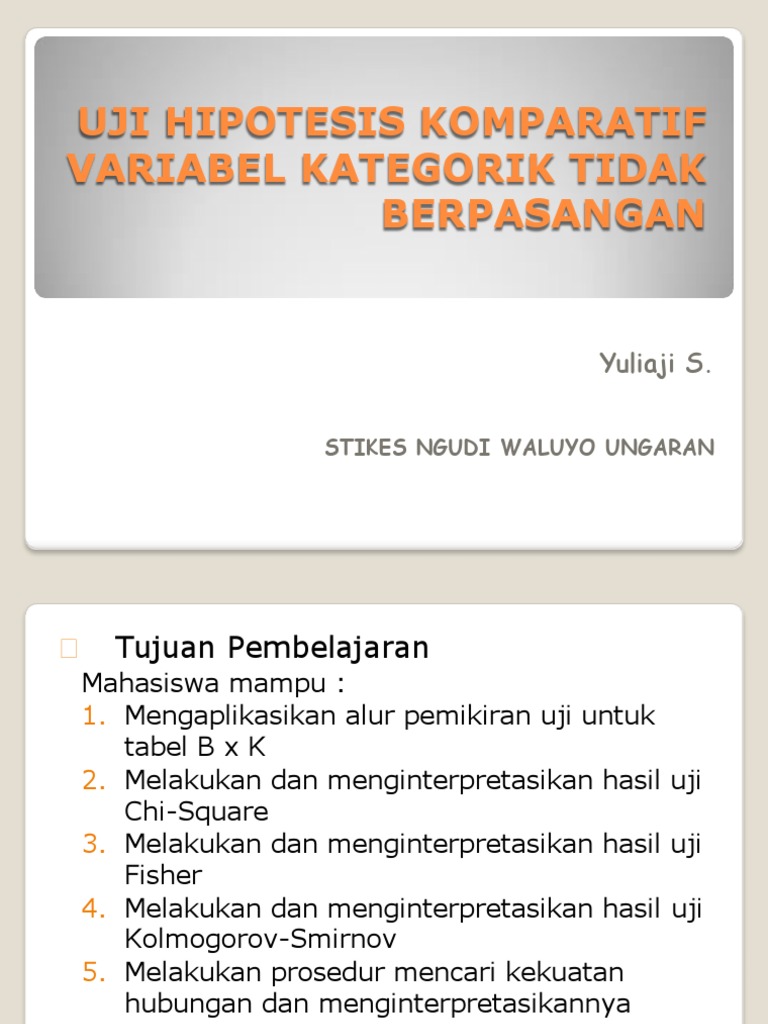 459uji Hipotesis Komparatif Kategorik Tidak Berpasangan Spss PDF Free ...