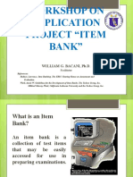 Item Bank Application Project