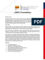 COBIT 5 Foundation: Duration: 3 Days