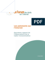 Les Paiements Sur L'internet: Deuxième Rapport de L'observatoire de La Cyber-Consommation