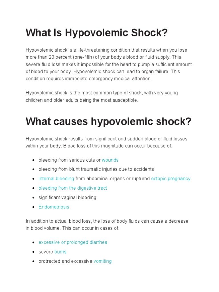 Hypovolemic Shock Recognizing The Early Warning Signs That Save Lives - 6kkuyeq