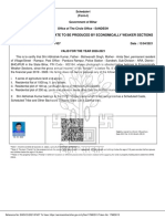 EWS certificate details for Abhishek Kumar