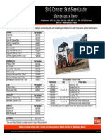 S100 Compact Skid-Steer Loader Maintenance Items