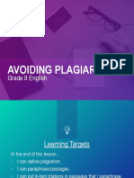 Avoiding Plagiarism - Student's